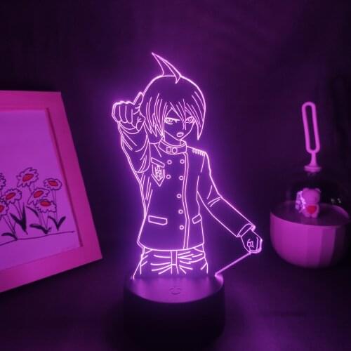Danganronpa V3 Anime Figure Saihara Shuichi 3D Lamps Led USB Night Light Birthday Gift RGB Game Bedroom Bedside Table Decoration