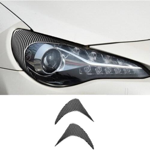 3D Carbon Fiber Headlights Eyebrows Eyelids Fit For Toyota GT86 Subaru BRZ 2012-2016 Car Styling Front Headlamp Trim Cover Acce