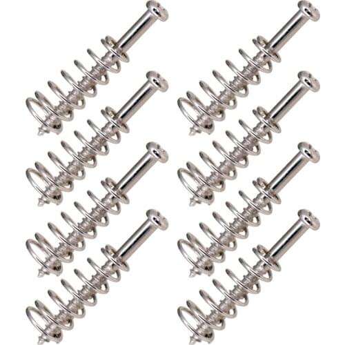 8pcs Metal Electric Guitar Bass Neck Joint Plate Mounting Screws Pickups Adjust Height Screws with Springs for Guitar Parts