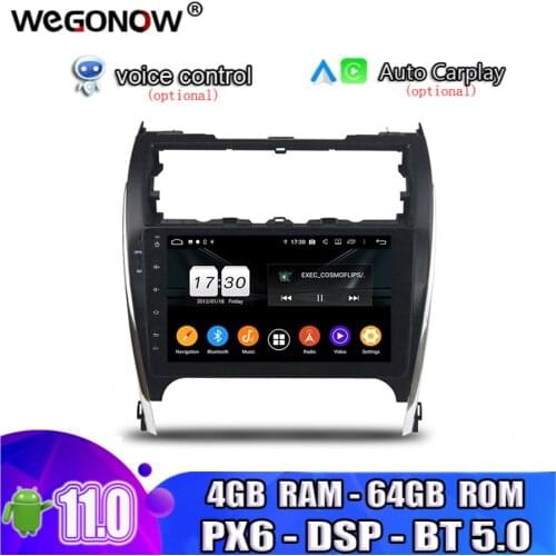 PX6 9" TDA7851 Android 10.0 4GB+64GB For Toyota CAMRY 2012-2017 USA middle east Car DVD Player Wifi bluetooth 5.0 RADIO GPS Map