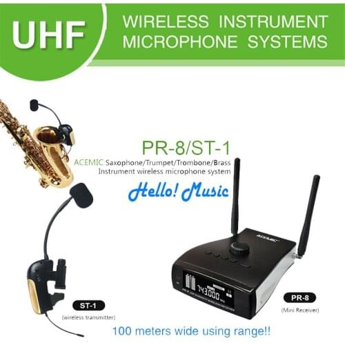 Wireless Saxophone Microphone System PR-8 ST-1
