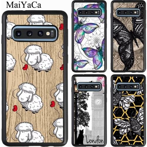 Butterfly Mandala Sheep floral Case For Samsung Galaxy S20 Plus S10 S9 Note 20 Ultra A51 A71 A31 A21S A20e A40 A50 A70 M31