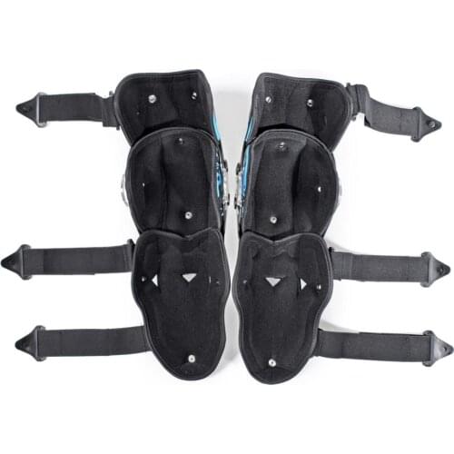 Black ATV Motocross Motorcycle Riding Knee Shin Guards For Racing 2pcs