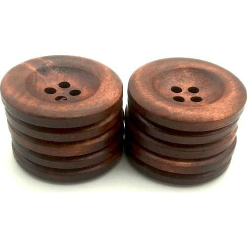 20pcs 4 Hole Wooden Button For Sewing Scrapbooking Clothing Crafts Gift Jacket Blazer Sweaters DIY Handwork Accessories WD0007