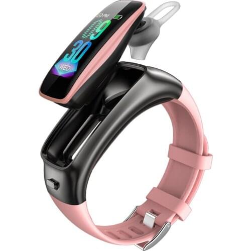 Fitness Bracelet Wireless Bluetooth Earphone 2 In 1 Pedometer Heart rate monitor Bluetooth Call Smart Band Sport Smart Watch