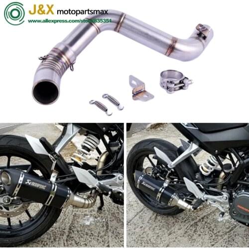 Motorcycle Exhaust middle pipe FOR Duke 125 200 250 390 2012-2016 Slip On