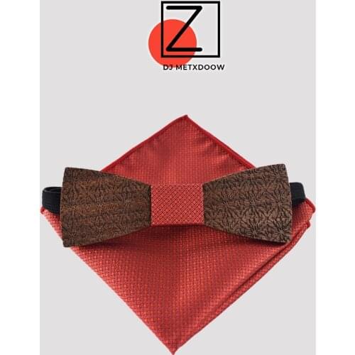 Gravatas Para Homens Floral ties Jacquard Party Wedding Woven Men Fashion Tie Novelty Handkerchief Wooden Butterfly