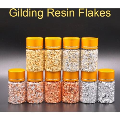 Imitation Gold Leaf Flakes Copper Gold Leaf Silver for Gliding Arts Crafts Decoration Silver Copper Gold Foil Fragments Crafts