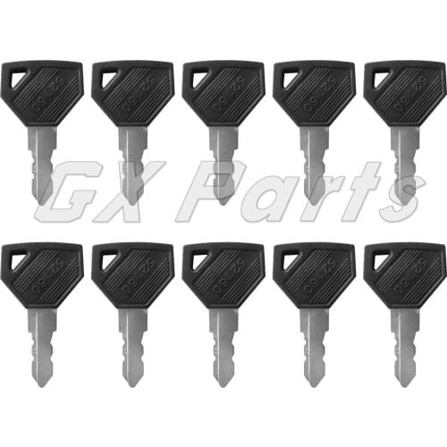 10 Pcs Ignition Keys 198360-52160 1A7880-52100 for Yanmar EX450 EX2900 John Deere Tractor