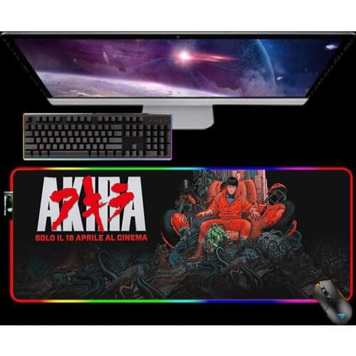 RGB Anime AKIRA XL Mouse Pad 90X30 Game Girl Alfombrilla Raton Mousepad LED No-slip Mause Pad with Backlit Tapis De Souris 35X60