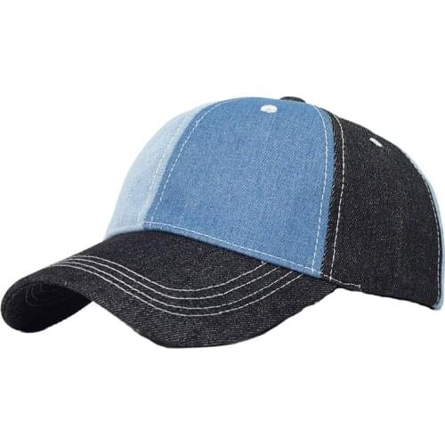 Men Patchwork Baseball Cap Women Casual Seasons Outdoor Sun Hat Trucker Gorras Student Denim Sports Peaked Caps Adjustable