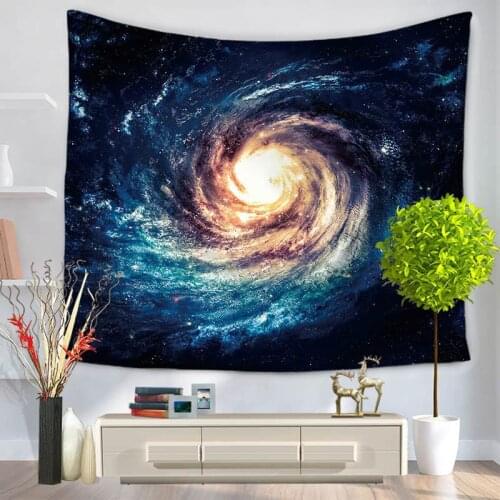 Psychedelic Cosmic Series Stars Tapestry Starry Sky Fabric Wall Hanging Decor Polyester Curtains Plus Table Cover Yoga