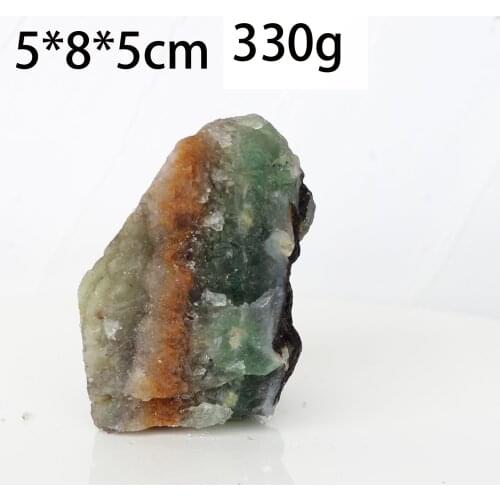 NO. 5 Natural raw green with yellow fluorite rough stone natural quartz crystals mineral energy stone