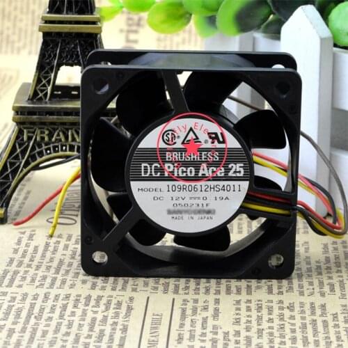 BRAND NEW ORIGINAL 109R0612HS4011 12V 0.19A 6CM 6025 60x60x25 3WIRES FAN FANS