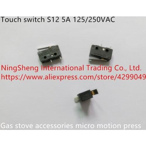 Original new 100% import 2pin gas stove accessories micro motion press touch switch S12 5A 125/250VAC