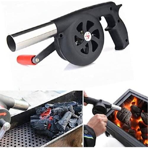 BBQ Fan Portable Hand Crank Fan Outdoor Cooking Air Blower Grill Picnic Camping Stove Accessories Barbecue Fire Bellows Tools