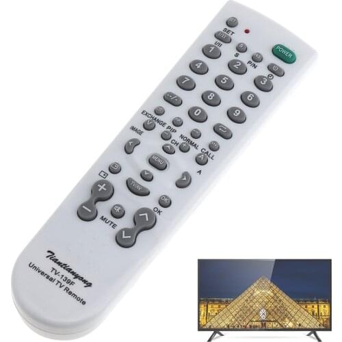 1 Pc Universal IR ABS TV Remote Control White Control with 15M Long Transmission Distance Fit for TV Smart LCD TV-139F