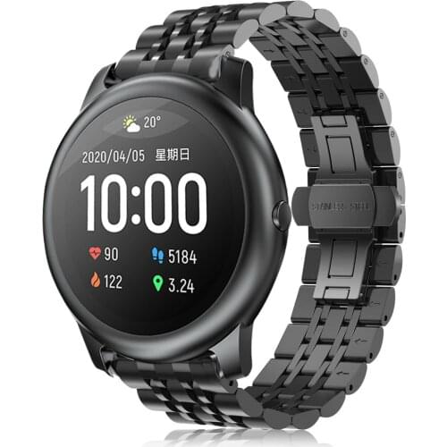 For haylou solar ls05 band Stainless steel correa for xiaomi haylou solar ls05 strap men women Business watchbands smart bands