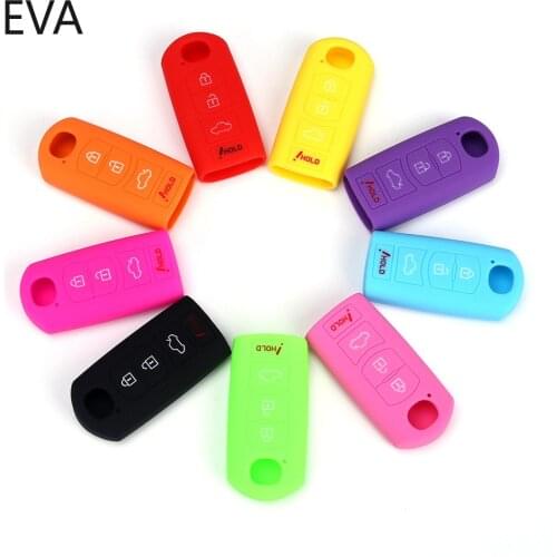 Silicone Cover 4 Button Car Flip Key Etui Case Cover Floding Key for Mazda 8