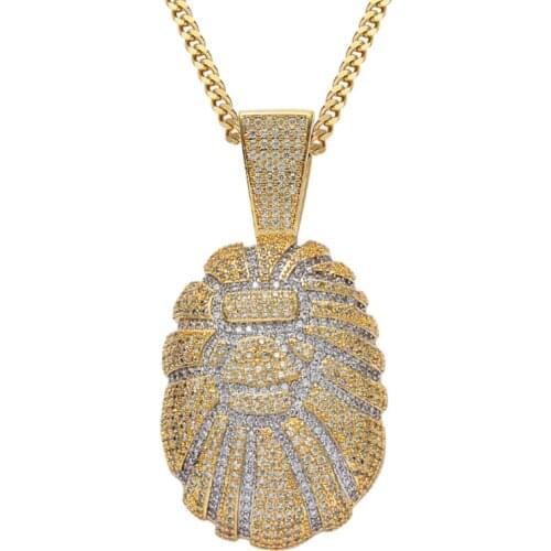 Rhinestone Necklace Ice Out Cubic Zircon Gorilla Pendant Hip Hop Gold Silver Color Charm Chain Jewelry