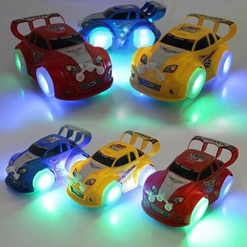 Light Up Baby Car Toys Boys Kids Like Item Automatic Steering Musical Electric Sports car Model Toys for Children Christmas Gift