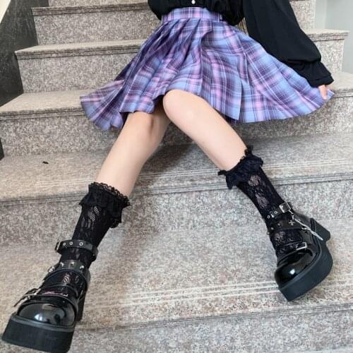 Gothic Sweet Lolita Shoes Vintage Round Head Flat Platform Shoes Thick Bottom Women Buckle Goth Rock Black Loli Cosplay Shoes
