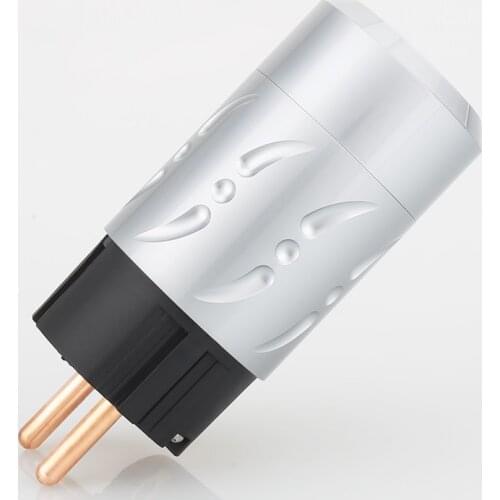 Viborg VE502 Pure Copper EU Plug Type Schuko Power Plug Pure Copper Schuko Power Connector HI FI Power cable