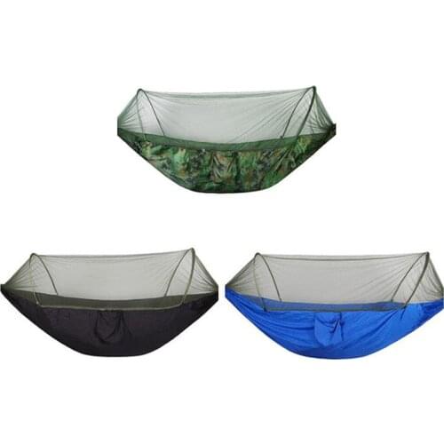 High Quality Automatic Unfolding Ultralight Parachute Hammock Hunting Mosquito Net Double Lifting Outdoor Furniture Hammock