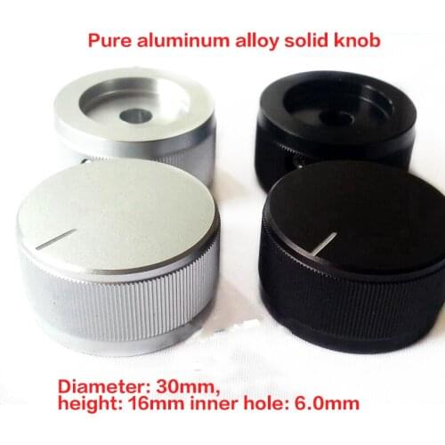YWJJX 30*16mm pure aluminum alloy solid knob volume potentiometer knob HIFI audio amplifier chassis tone knob DIY