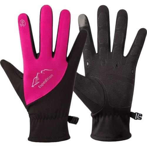 Hot Sale Winter Unisex Wear-resistant Cycling Gloves Touch Screen Non-slip Fleece Sports Gloves Skin-friendly Riding Gloves