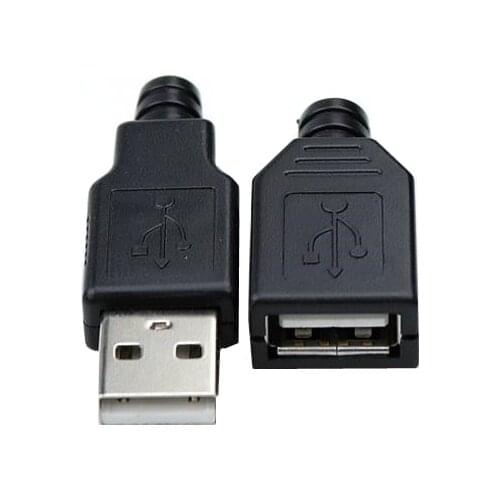 1PCS nstallation computer USB interface A common A mother USB head USB 0 Type-A Plug 4 Pin mother head strap shell