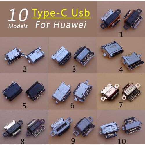10models Type-C USB Jack Charging Connector Port Jack For Huawei Mediapad P10 P20 P30 P40 Lite Pro Plus M3 M5 Lite Pro View 10
