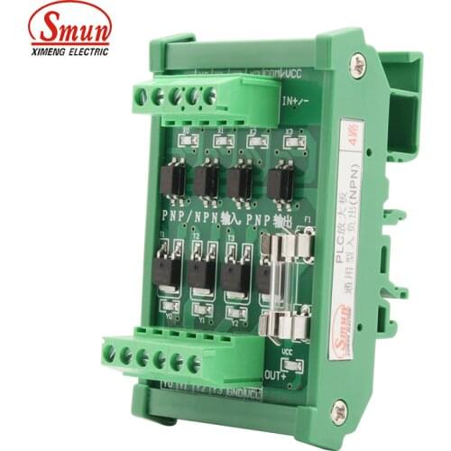 4 Channels PLC Amplifier Board Isolation NPN/PNP Universal Input NPN Output Isolation Board Relay Module Controller