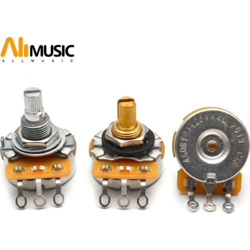 CTS Pots Log A or Linear 250k/500k Brass/Aluminum Shaft Volume Tone Potentiometers for Electric Guitars