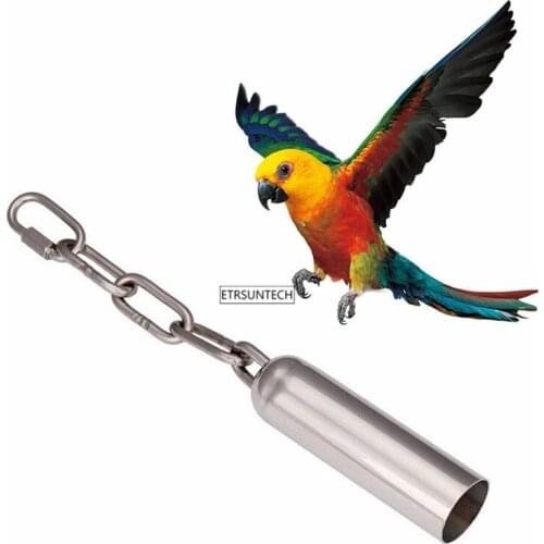 50pcs Parrot Toy Creative Funny Bite Resistant Hanging Bell Toy Funny Stainless Pet Bird Steel Hanging Chew Bite Swing Parrot