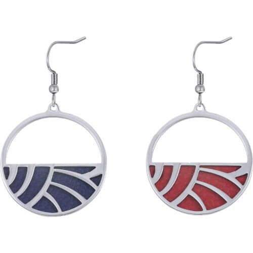 Legenstar boucles d'oreille femme 2020 boucle luxe channel stainless steel drop earring for women reversivel leather