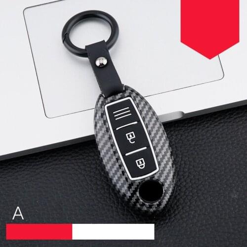 Carbon Fiber Shell ABS silicone Car Key Cover For Nissan Qashqai J10 J11 X-Trail t31 t32 kicks Tiida Pathfinder Murano Note Juke