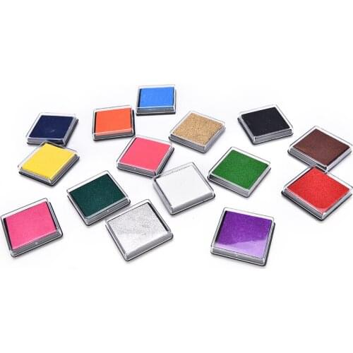 Cute Watercolors Inkpad Craft Oil Based DIY Ink Pads for Rubber Stamps Scrapbook Wedding Decor Finger Printing Water Colors
