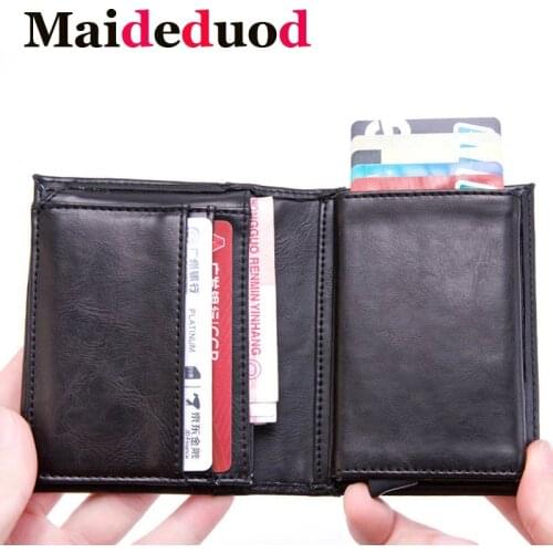 New Style RFID Card Holder And Minimalist Business affairs Wallet Metal Men Women Single Box Aluminium Blocking Holder for Card