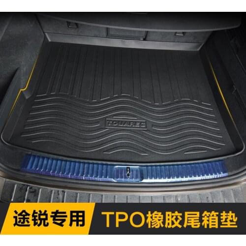 For Volkswagen Toureg 2011 to 2018 High-quality rubber plastic 3D waterproof and anti-dirty car trunk mat modified boot mat
