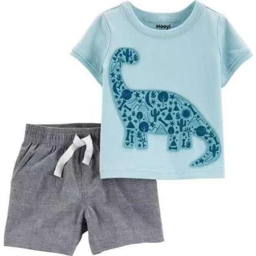 Dinosaur Baby Boy Clothes Set Infant Outfits Cotton Boys T-Shirt + Pant 2-pieces Clothing Suit Toddler Outfit 6 9 12 18 24 Month