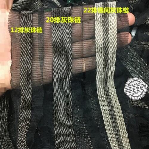 2Yards Beaded Chain Silver Fringe Trimming Lace Ribbon Scrapbooking Applique Embellishment Sewing Renda For Wedding Dress