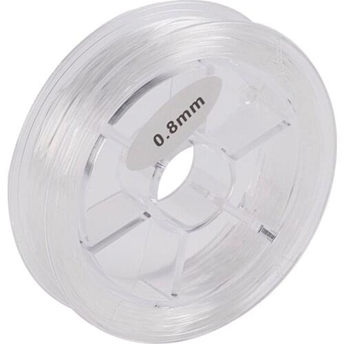 5 Roll Flat Elastic Crystal String Clear 0.8mm Stretch Beading Thread Cord for Bracelet Jewelry Making Supplies