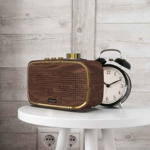 Wireless Mini 20W Bluetooth Speaker Portable Retro Surround Sound System column music subwoofer Speakers for Home Decoration FM