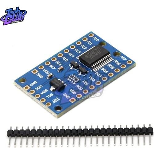 PCF8575TS I/O Expander Module DC 2.5-5.5V PCF8575 IIC I2C 16 Bit for UNO R3 Relay Buzzer LED with Pin Header