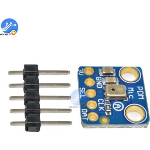 MP34DT01 Digital PDM MEMS Microphone Breakout Module Simple Pulse Density Modulation Output 1.8V to 3.3V I2S Interface