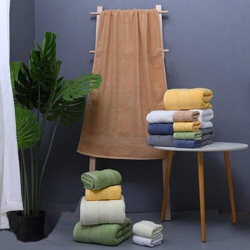3 pcs towel set Super soft long stapled cotton towel set excellent water-absorbing quality square bath towel set