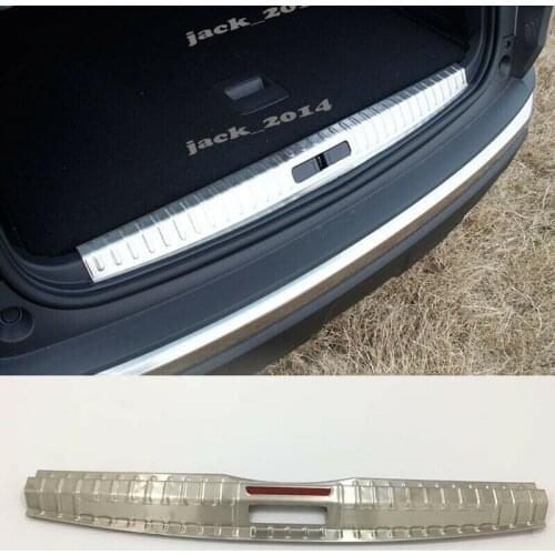 Silver Stainless steel Inner Rear Bumper Plate Trim For Peugeot 3008 GT 2016 2017 2018
