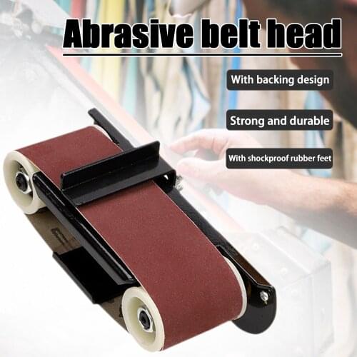 Table Polisher Head With Abrasive Belt Metal Multifunctional Professional Polishing Machine Sand Belt For Woodworking DIY