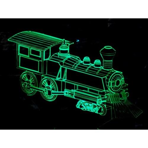 New Train Head 3d Lamp 7 Color Touch Control Remote 3d Led Visual Lamp Gift Led Night Light Usb Led 3d Light Fixtures